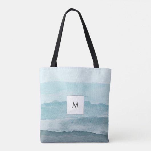 Tote Bag Eau bleu mer Abstraite (Dos)