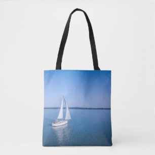 Tote Bag Eau Yacht au lac Balaton en Hongrie