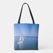 Tote Bag Eau | Yacht au lac Balaton en Hongrie (Dos)