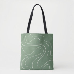 Tote Bag Ebb et flux 2 en vert