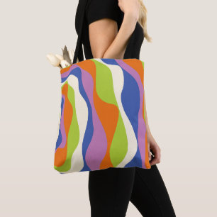 Tote Bag Ebb & Flux 4 Bleu, Orange, Violet, Vert & Crème
