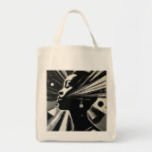 Tote Bag Ébène Abstrait (Devant)