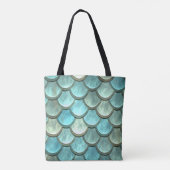 Tote Bag Écailles de queue de sirène sur sirène (Dos)