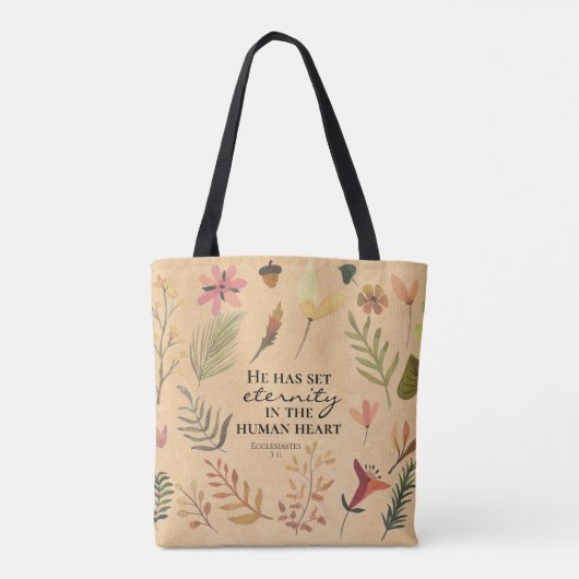 Tote Bag Ecclésiaste 3:11 Il a mis l'éternité dans le coeur (Dos)