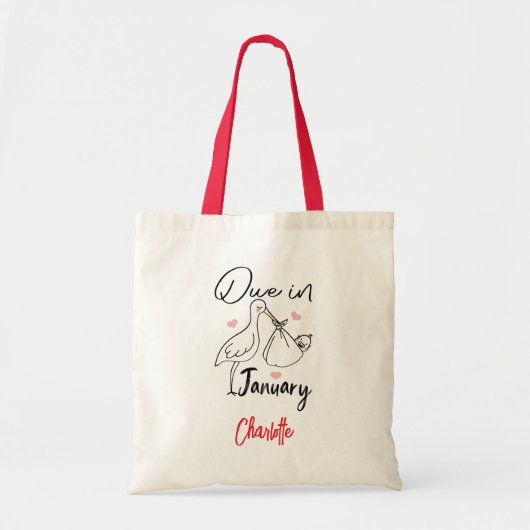 Tote Bag Échéance En Janvier Mignonne Swan Portant Un Nouve (Devant)