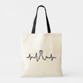 Tote Bag Échecs Lover Heart Beat Pulse Queen Jeu Pièce (Dos)