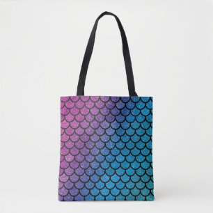 Tote Bag Échelle de sirène parties scintillant arc-en-cie