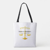 Tote Bag Échelles d'or graphiques d'avocat de la justice | (Dos)