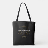 Tote Bag Échelles d'or graphiques d'avocat de la justice | (Dos)
