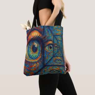 Tote Bag "Echoes in the Iris" - Un portrait surréaliste