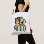 Tote Bag Echos Fragmentés : Une Réflexion Cubiste Moderne (De près)