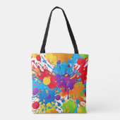 Tote Bag Éclaboussure d'art abstrait (Dos)
