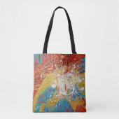 Tote Bag éclaboussure de peinture abstraite (Devant)