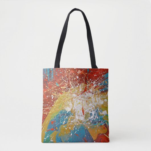 Tote Bag éclaboussure de peinture abstraite (Devant)