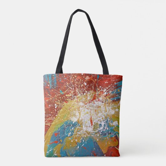 Tote Bag éclaboussure de peinture abstraite (Dos)