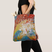 Tote Bag éclaboussure de peinture abstraite (De près)