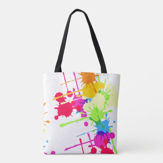 Tote Bag Éclaboussure grunge colorée de peinture (Dos)