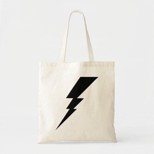 Tote Bag Éclair noir (Devant)