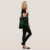 Tote Bag éclair vert (Sur le modèle)