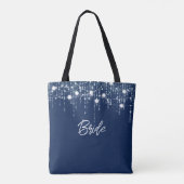 Tote Bag Éclairage bleu et blanc (Dos)