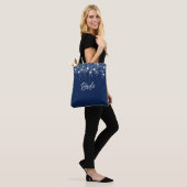 Tote Bag Éclairage bleu et blanc (Sur le modèle)