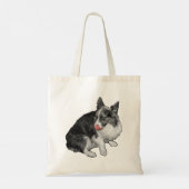 Tote Bag Éclat de marché, note rouge (Dos)