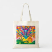 Tote Bag Éclat de queue de paon (Dos)