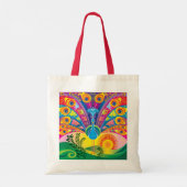 Tote Bag Éclat de queue de paon (Dos)