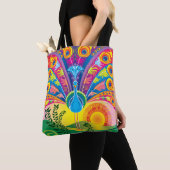 Tote Bag Éclat de queue de paon (De près)