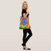 Tote Bag Éclat de queue de paon (Sur le modèle)