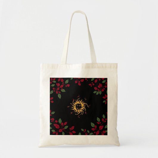 Tote Bag Éclat des Fêtes d'Ébène (Devant)