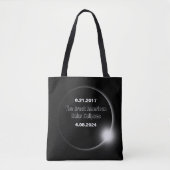 Tote Bag Éclipse solaire double datée 2024 & 2017 (Devant)