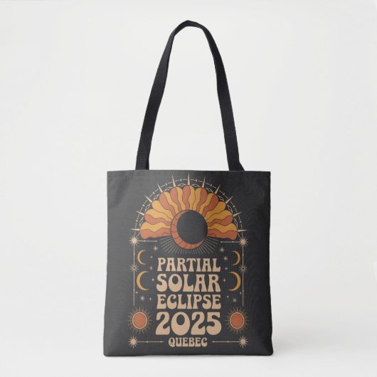 Tote Bag Éclipse solaire partielle 2025 Québec Canada (Devant)