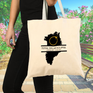 Tote Bag Éclipse solaire totale août 2026 – Groenland sur m