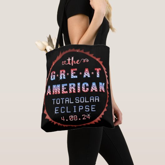 Tote Bag Éclipse solaire totale des États-Unis 8 avril 2024 (De près)