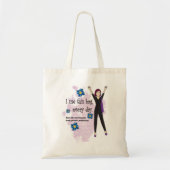 Tote Bag Eco amical, fille heureuse et fleurs (Devant)