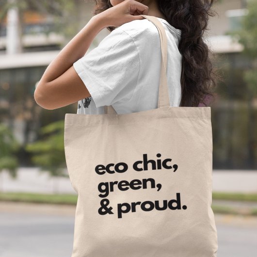 Tote Bag Eco Chic Green Living Cadeau durable