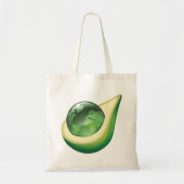 Tote Bag Eco Earth Avocado Globe Planète durable (Devant)
