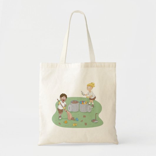 Tote Bag Eco-Friendly Kids Cleaning Camping Recyclage (Devant)