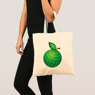 Tote Bag Eco Globe Fruit Green Earth Leaf Sphere