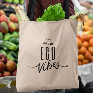 Tote Bag Eco Vibes Eco Friendly Think Green Grocery