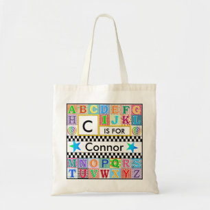Tote Bag École d'art Alphabet pour enfants Star bleue