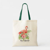 Tote Bag École de Flamant rose d'enseignant personnalisée (Dos)