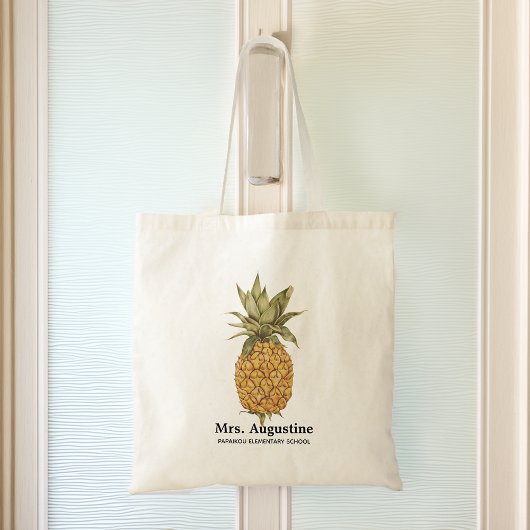 Tote Bag École de professeur personnalisée Ananas