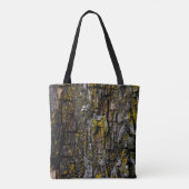 Tote Bag écorce Brown cool en mousse avec lichen jaune (Dos)
