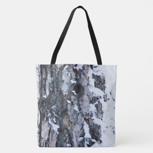Tote Bag Écorce dans la neige (Devant)