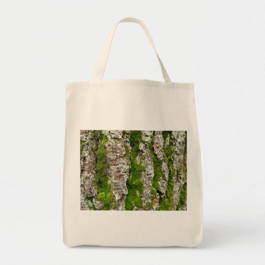 Tote Bag Écorce De Pin Arbre Avec Mousse (Devant)