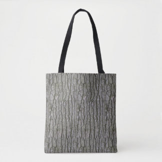 Tote Bag Écorce Rustique Faux Gris Sec