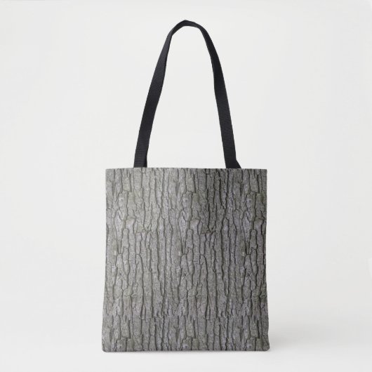 Tote Bag Écorce Rustique Faux Gris Sec (Devant)