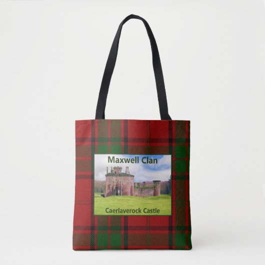 Tote Bag Écossais Maxwell Caerlaverock Castle Clan Tartan (Devant)